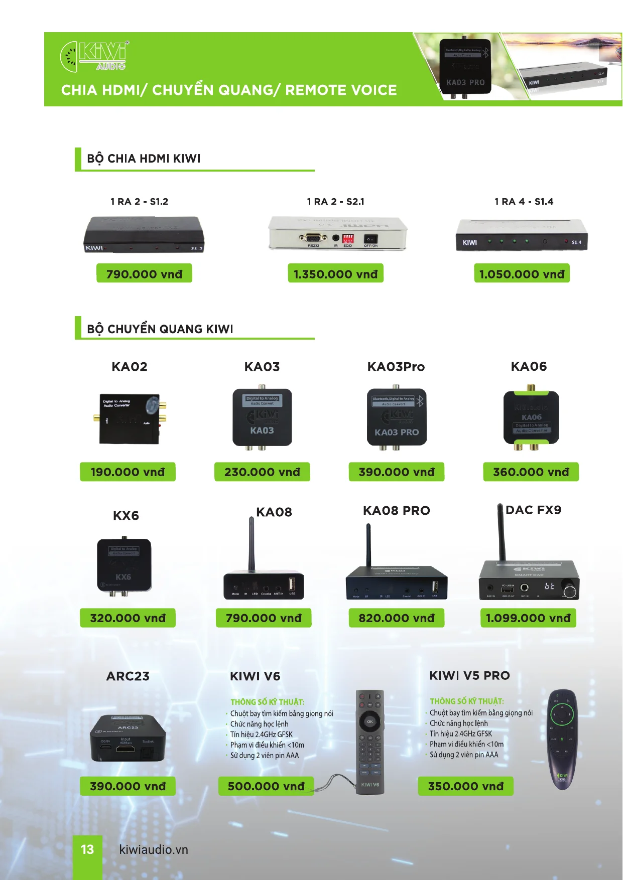 Catalogue KIWI AUDIO - Trang 12