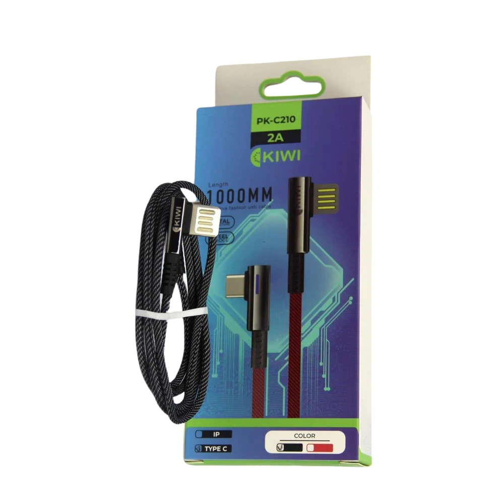 Cáp sạc Type-C USB 1m KIWI PK-C210 (2 đầu 90 độ)