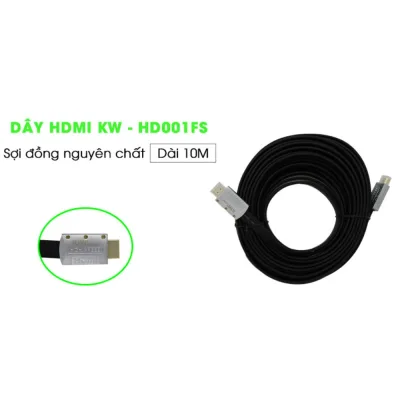 Dây HDMI KW-HD001FS dài 10M chính hãng thumb 2