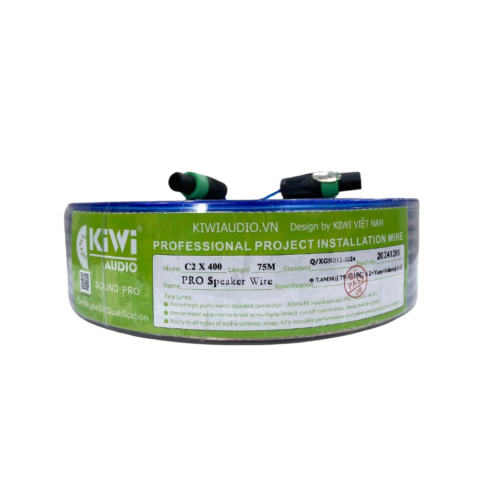 Dây loa KIWI C2X400 75M chính hãng