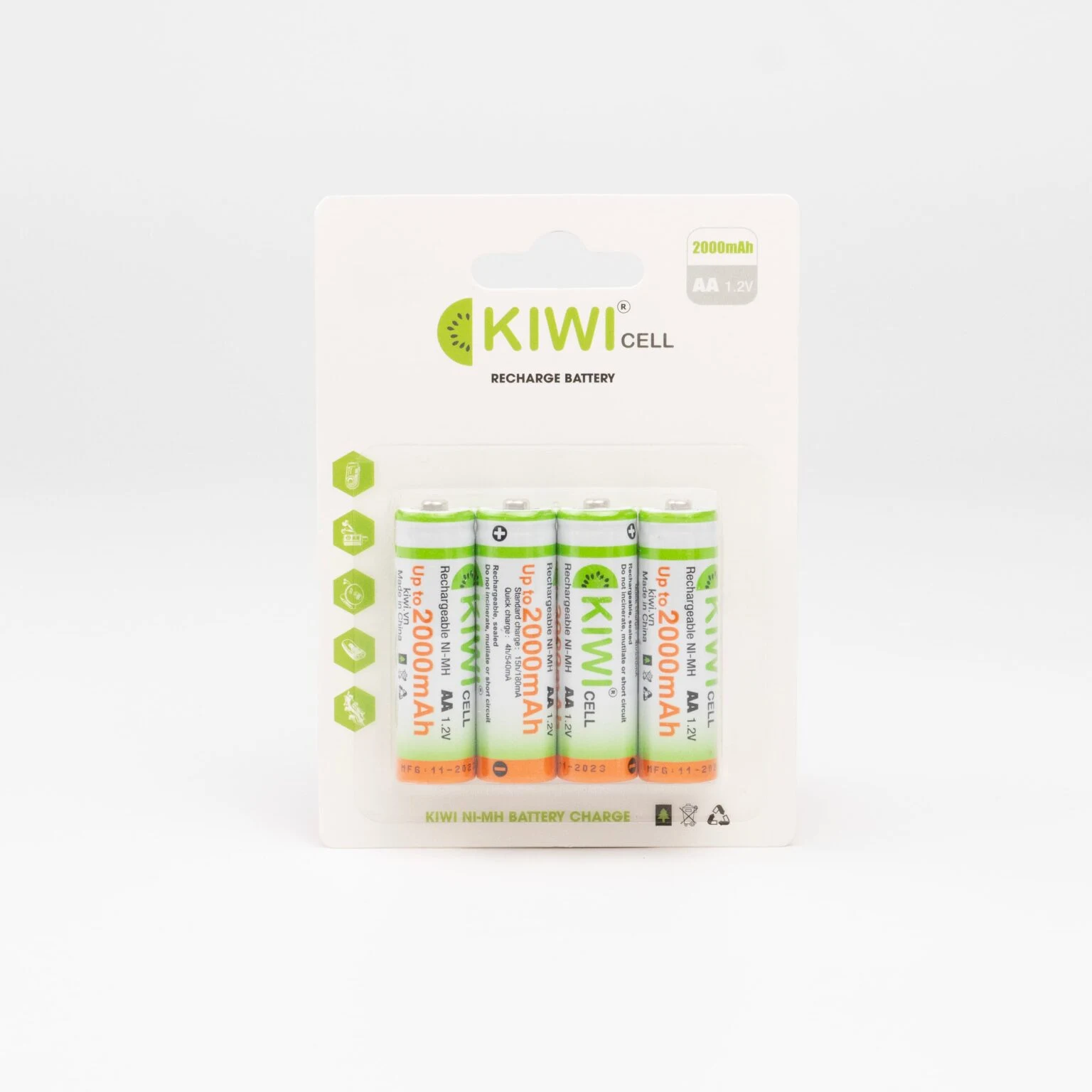 Pin sạc KIWI AA 2000MAH vỉ 4 viên
