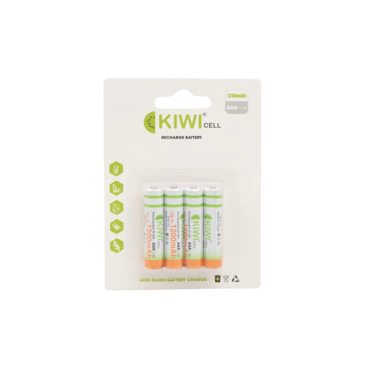 Pin sạc KIWI AAA 1200MAH vỉ 4 viên