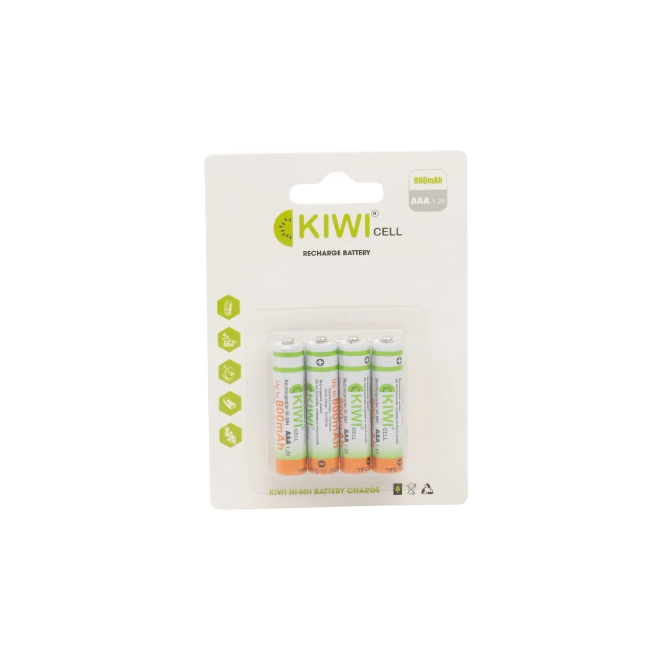 Pin sạc KIWI AAA 800MAH vỉ 4 viên