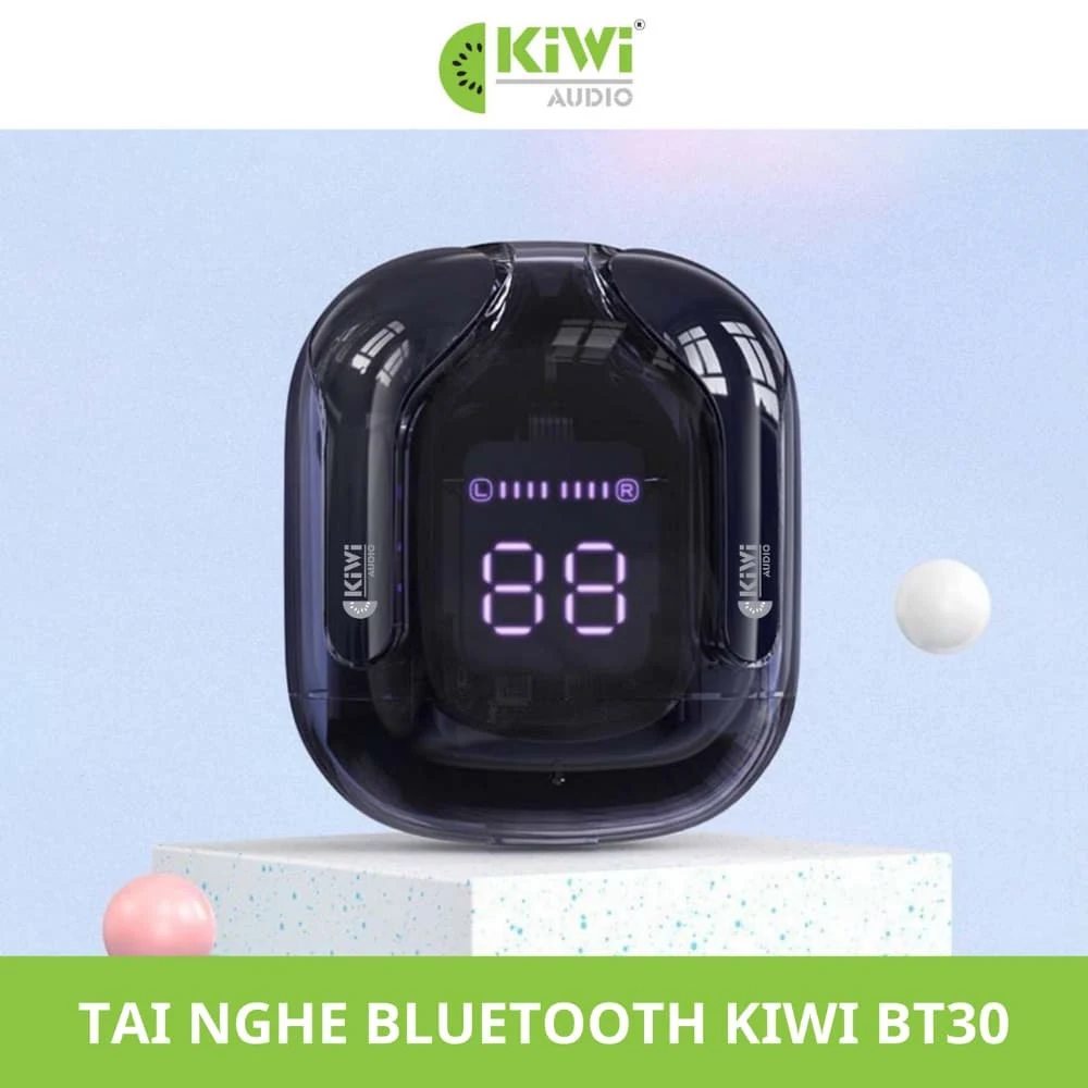 Tai nghe Bluetooth KIWI BT30 Sở hữu thiết kế nhỏ gọn, sang trọng, hiện đại